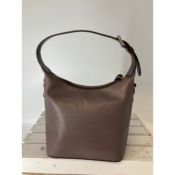 DOONEY & BOURKE MEDIUM CROSSGRAIN LEATHER SHOULDER BAG - Picture 3 of 15